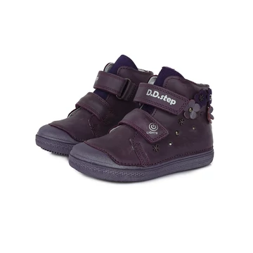 D.D Step led-es bőr magasszárú cipő