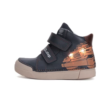 D.D Step led-es bőr magasszárú cipő