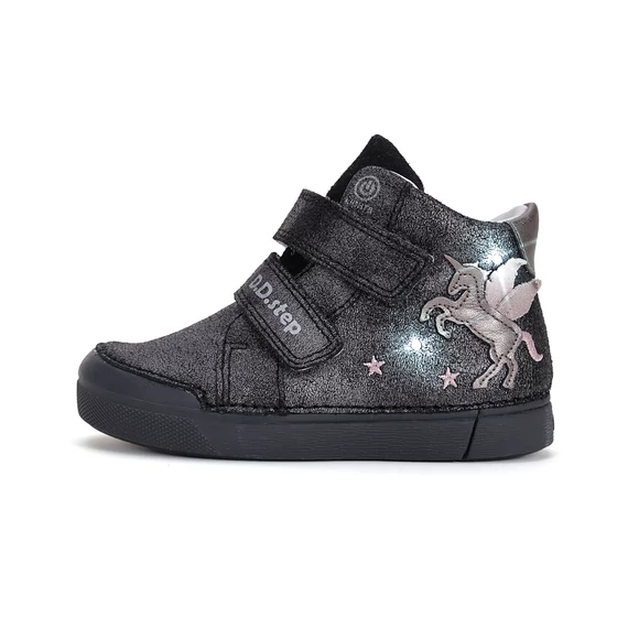 D.D Step led-es bőr magasszárú cipő