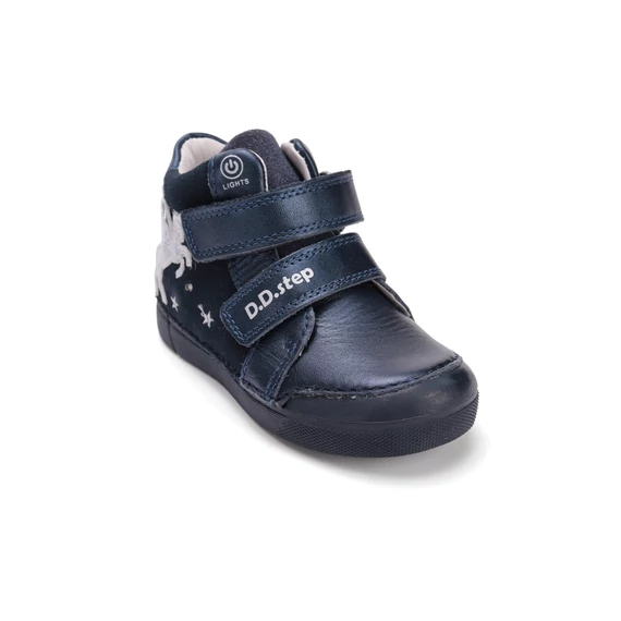 D.D Step led-es bőr magasszárú cipő